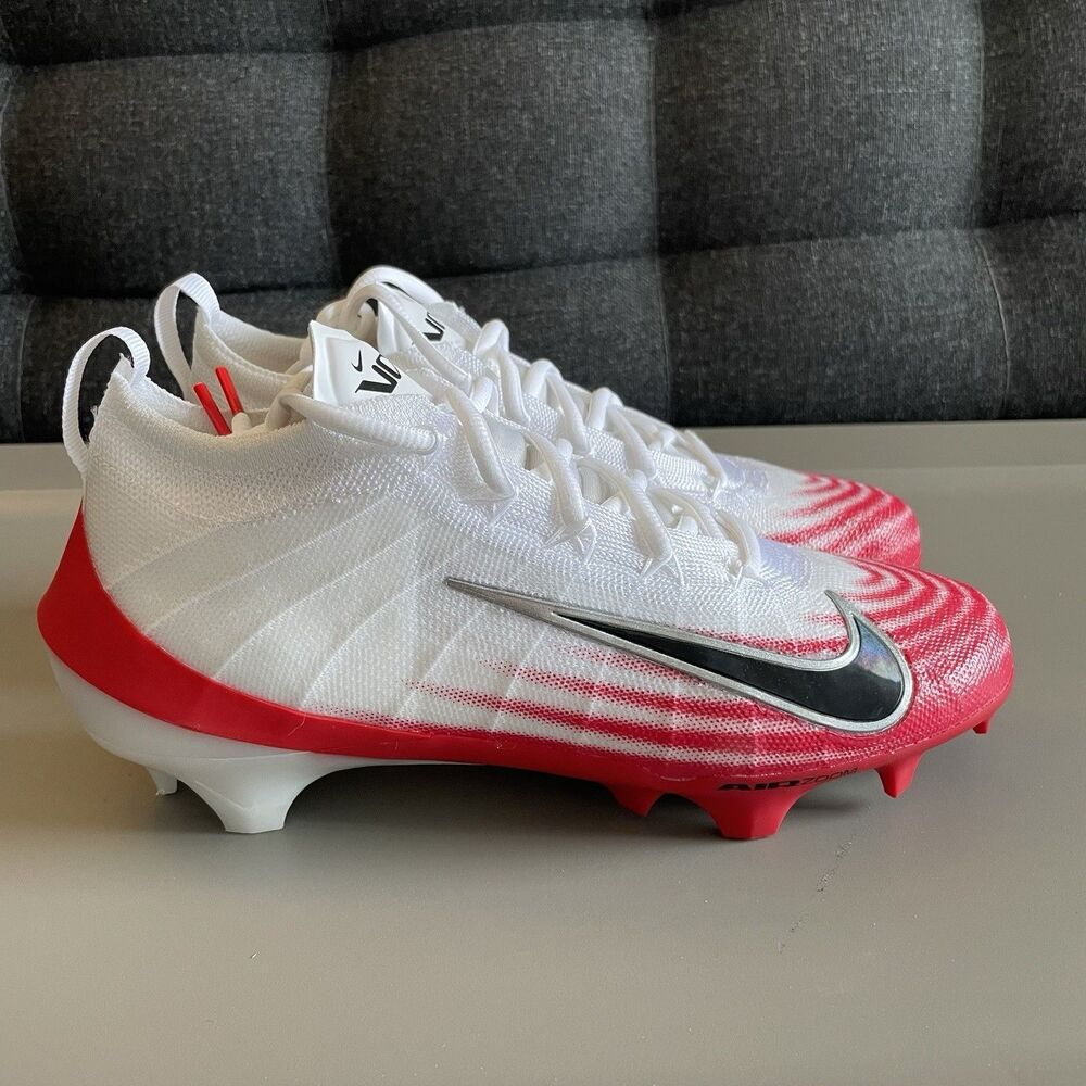 Nike Vapor Elite 1 Football Cleats White University Red FB3288-102 Men’s Sz 7